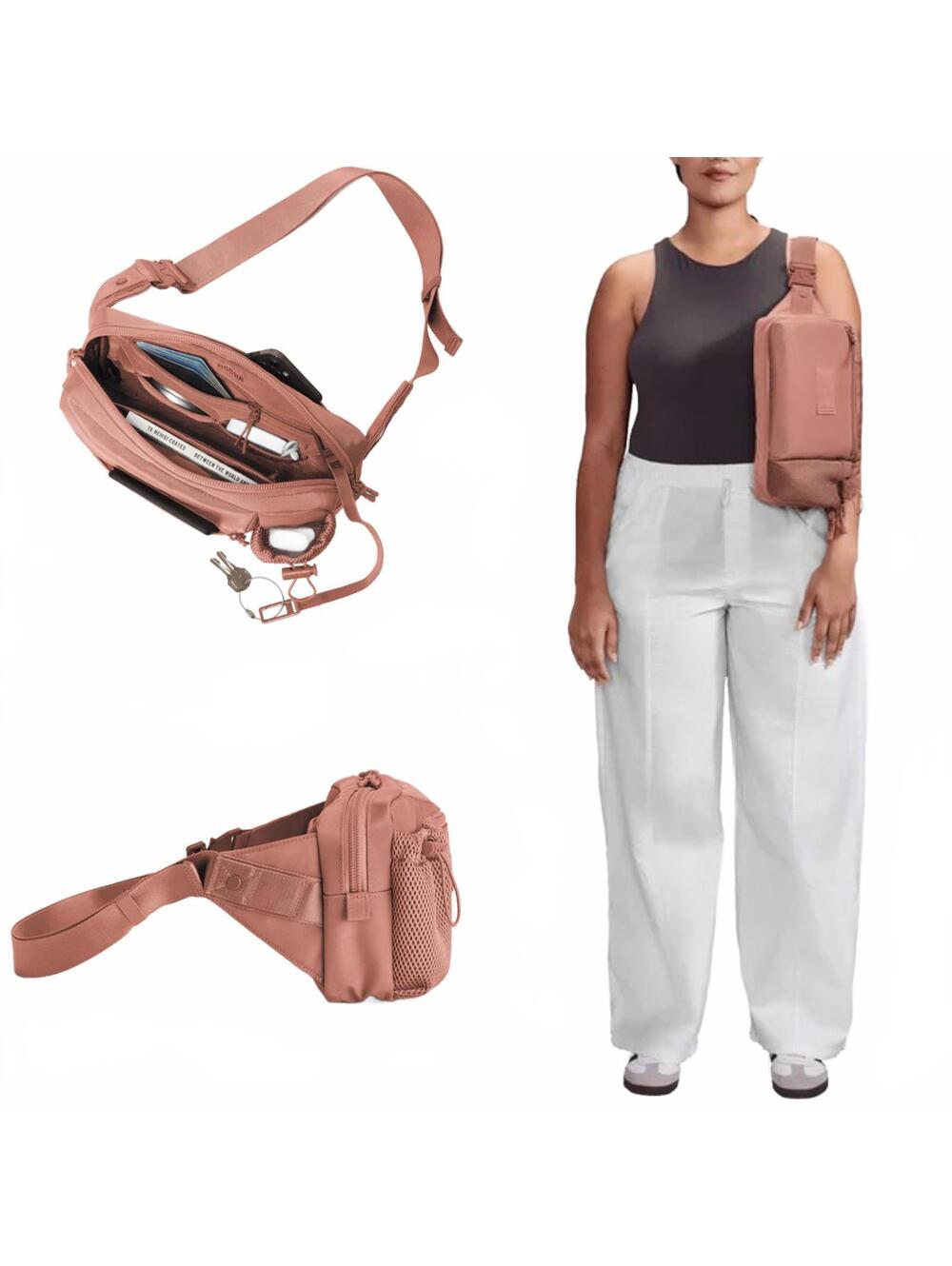 Dagne Dover Cairo Sling Bag 100% Vegan NWT Warm Dust